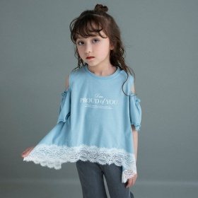 【WEB限定】ハンカチーフヘム裾肩あきＴシャツ