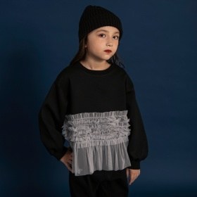 【WEB限定】裾チュールトレーナー