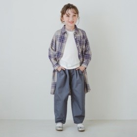 チェック柄シャツワンピース