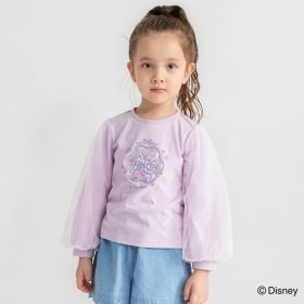 【DisneyCollection/ディズニーコレクション】袖チュール長袖Tシャツ_