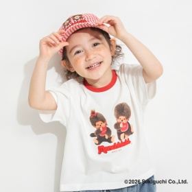 【モンチッチ】リンガー半袖Tシャツ