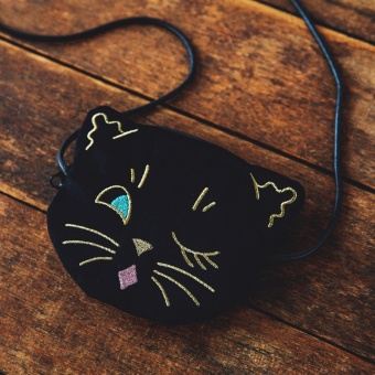 【Cat's ISSUE】黒ネコポシェット