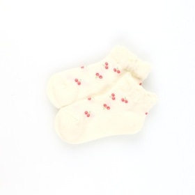 フルーツ柄メッシュアンクルソックス