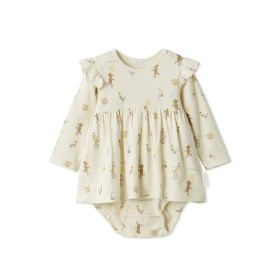 【JAMIE KAY(ジェイミーケイ)】パレード柄フリルロンパース/オーガニックコットン_