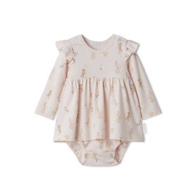 【JAMIE KAY(ジェイミーケイ)】パレード柄フリルロンパース/オーガニックコットン_