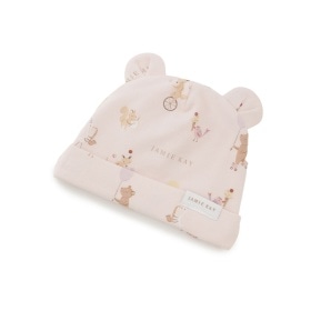 【JAMIE KAY(ジェイミーケイ)】パレード柄くま耳キャップ/オーガニックコットン_