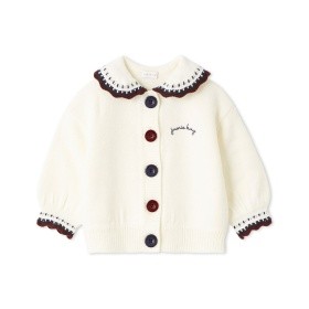 JAMIE KAY 衿付きニットカーディガン_