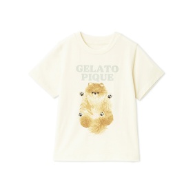 【gelato pique】KIDSお腹見せドッグワンポイントTシャツ