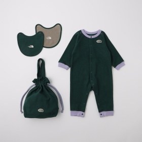 【WEB限定/THE NORTH FACE/ザ・ノース・フェイス】ロングスリーブロンパース＆2Pビブ NTB82602