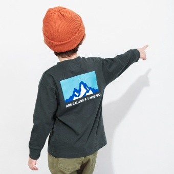 【DRC】綿100％bコレグラフィック長袖Tシャツ ロンT