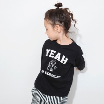 【DRC】綿100％bコレグラフィック長袖Tシャツ ロンT