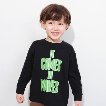 【DRC】綿100％bコレグラフィック長袖Tシャツ ロンT