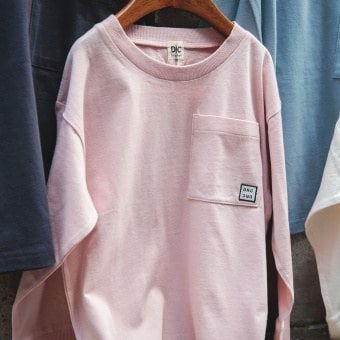 【DRC/お肌に嬉しい綿100％】ポケット長袖Tシャツ