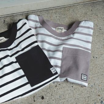 【DRC/お肌に嬉しい綿100％】ポケット長袖Tシャツ