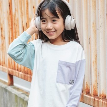 【DRC/お肌に嬉しい綿100％】ポケット長袖Tシャツ