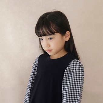 【DRC/お肌に嬉しい綿100％】袖異素材使い長袖ワンピース
