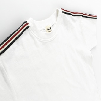 【DRC/お肌に嬉しい綿100％】袖ラインテープ半袖TBIGシャツ