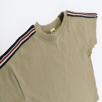【DRC/お肌に嬉しい綿100％】袖ラインテープ半袖TBIGシャツ