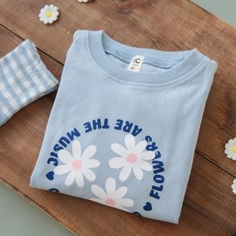 【DRC/お肌に嬉しい綿100％】ガールズアソートグラフィック長袖Tシャツ