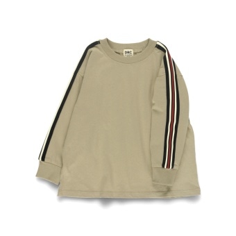 【DRC/お肌に嬉しい綿100％】BIGシルエット袖ライン長袖Tシャツ