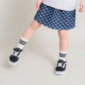 【WEB限定/DRC】リボン総柄デニムスカート