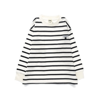 【DRC/お肌に嬉しい綿100％】名札通しループ付きボーダー長袖Tシャツ(WEB限定)