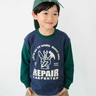 【eikoコラボ】綿100％アソートグラフィック長袖Tシャツ（WEB限定）