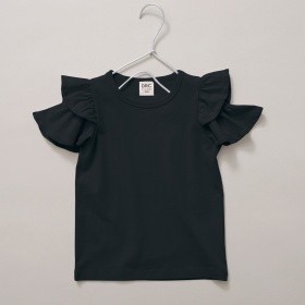 【WEB限定/DRC/綿100％】肩あきフリル半袖Tシャツ