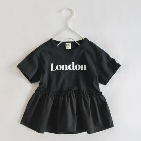 【WEB限定/DRC/綿100％】異素材切替ロゴ半袖Tシャツ