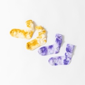【WEB限定/DRC】タイダイ柄2Pソックス