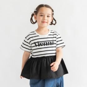 【DRC/WEB限定】異素材切替ロゴ半袖Tシャツ