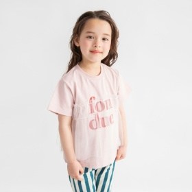 【WEB限定/DRC】チュールドッキング半袖Tシャツ