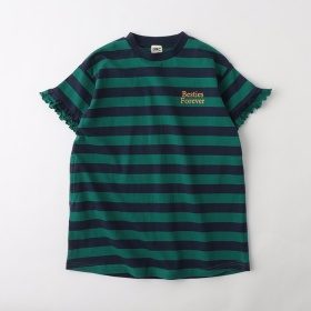 【WEB限定/DRC】ボーダー半袖ワンピース