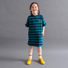 【WEB限定/DRC】ボーダー半袖ワンピース