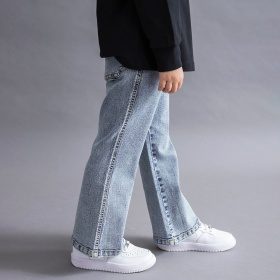 【WEB限定/DRC】ストレッチデニムフレアロングパンツ