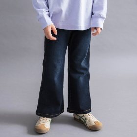 【WEB限定/DRC】ストレッチデニムフレアロングパンツ