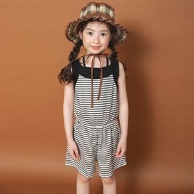 【WEB限定/りぃー×branshesコラボ】ボーダーキャミサロペット