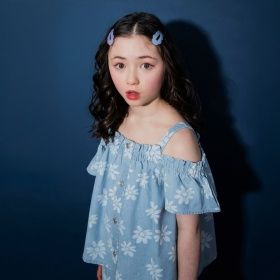 【Ou? by EDWIN】肩あきデニムトップス