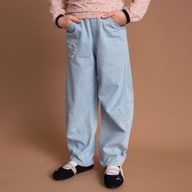 【Ou? by EDWIN】ハートモチーフデニムパンツ