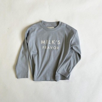 ブレックファースト フロントロゴプリント長袖Tシャツ
