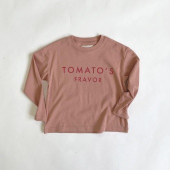ブレックファースト フロントロゴプリント長袖Tシャツ