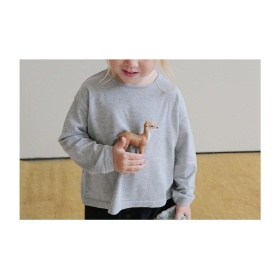 【ビエンナビエン】ワイドシルエット無地 長袖Tシャツ