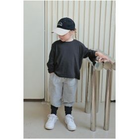 【ビエンナビエン】ワイドシルエット無地 長袖Tシャツ