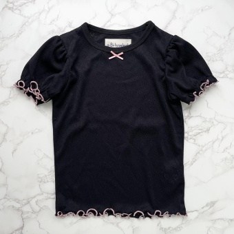 ハート柄パターンメッシュ半袖Tシャツ