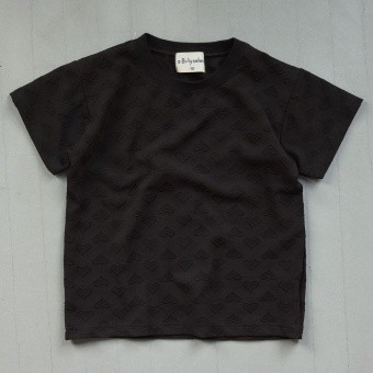 【aBity select./アビティセレクト】ハートジャガード半袖Tシャツ