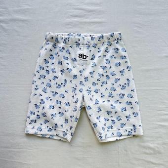 【aBity select./アビティセレクト】【ワッフルシリーズ】ABITYネーム 無地/花柄 ハーフレギンス / バイカーショーツ
