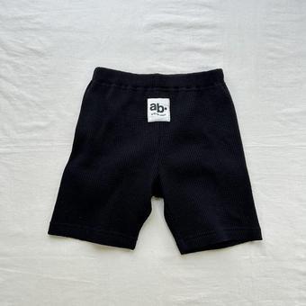 【aBity select./アビティセレクト】【ワッフルシリーズ】ABITYネーム 無地/花柄 ハーフレギンス / バイカーショーツ