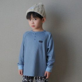 ヘンリーネック サーマル長袖Tシャツ