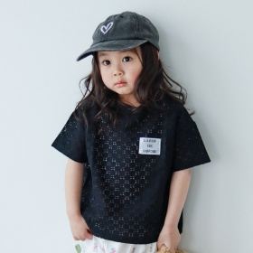 【aBity select./アビティセレクト】サテンネーム レース半袖Ｔシャツ