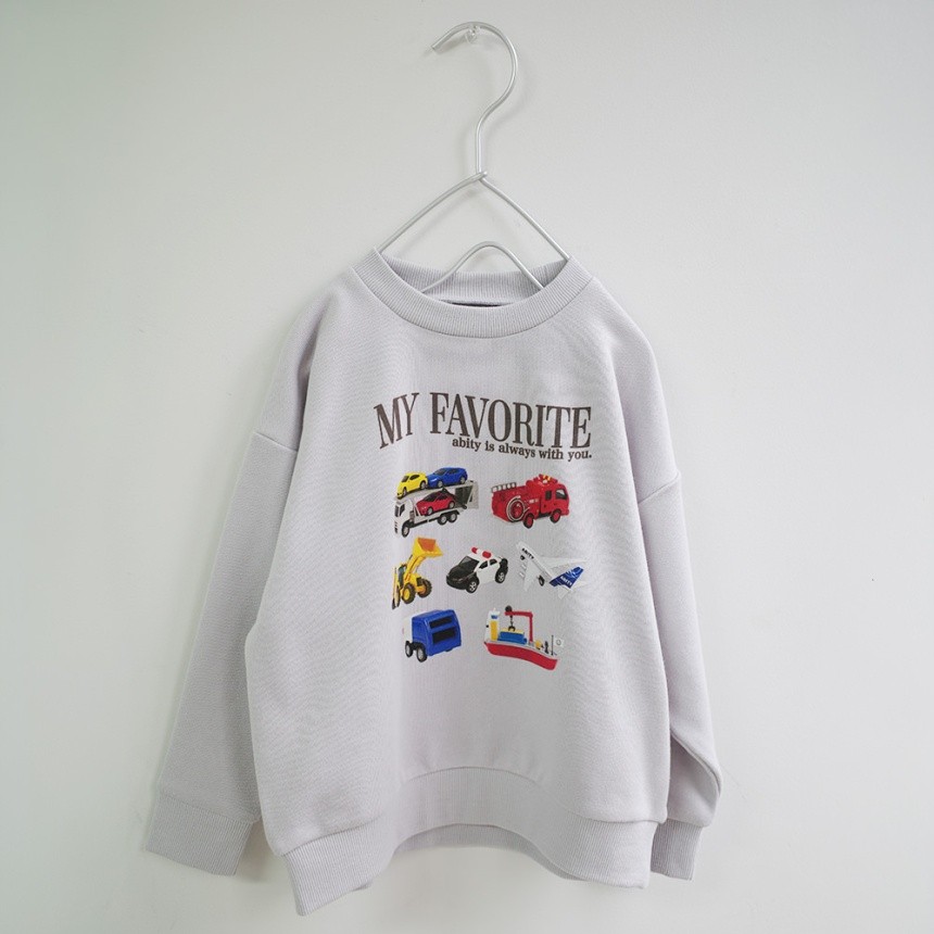 【aBity select./アビティセレクト】MY FAVORITEアソートモチーフ裏毛トレーナー